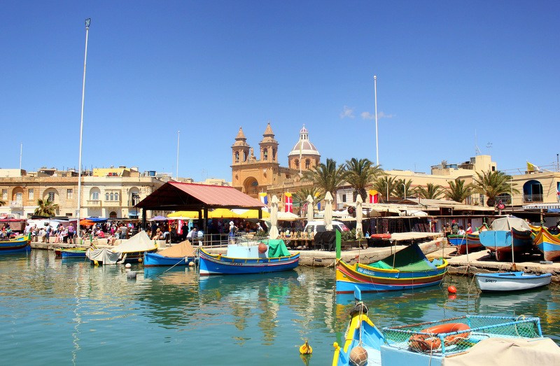 Marsaxlokk from the sea