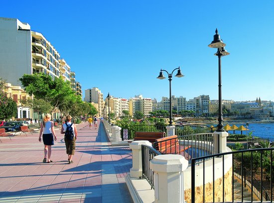 Go for a walk on the sliema promendade