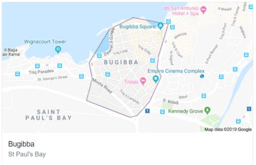 Map of Bugibba