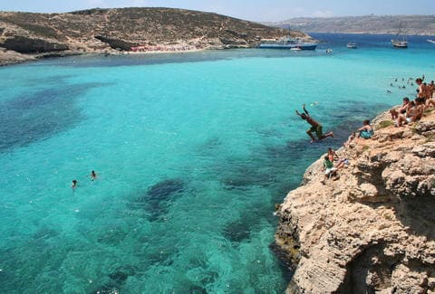 Cliff Diving Bugibba, Malta