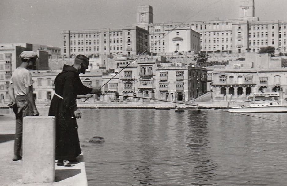 Priest fishing at Pieta' Creek