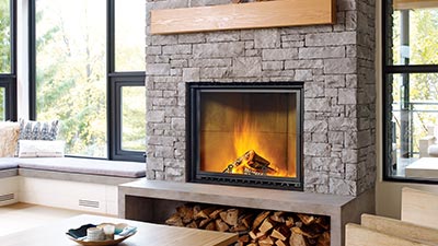 wood burning fireplaces